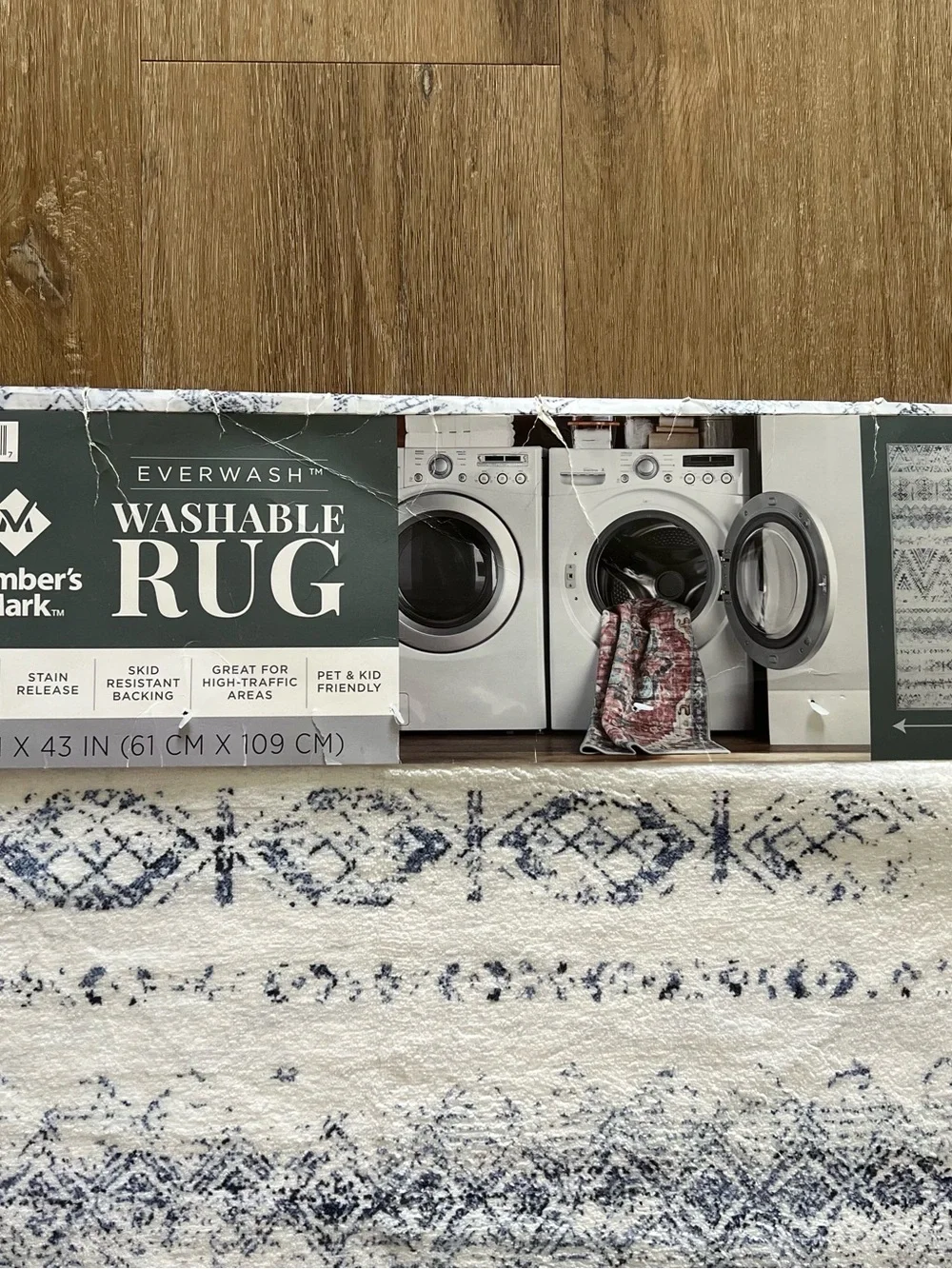 NWT Member's Mark Everwash Washable Accent Rug, 2'x 3'7